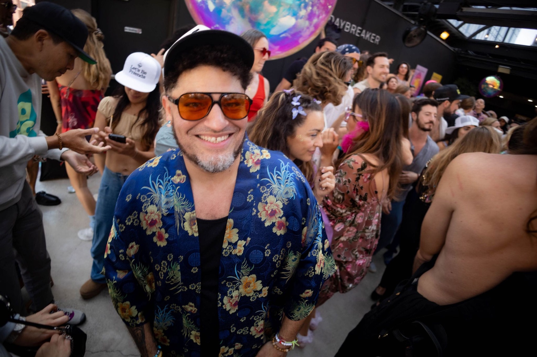 Gabriel among a live event crowd